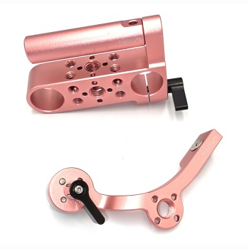 Pink Anodized 19mm Rangefinder Mount with Radio Microforce Bracket