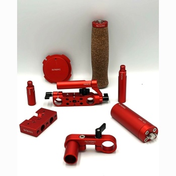 Red Anodized parts - various - 8 parts in total