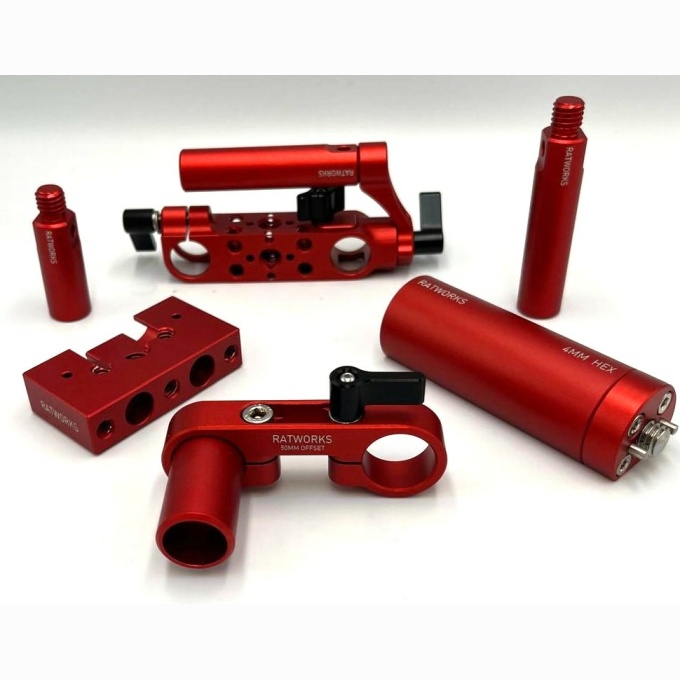Red Anodized parts - various - 8 parts in total - Image 3