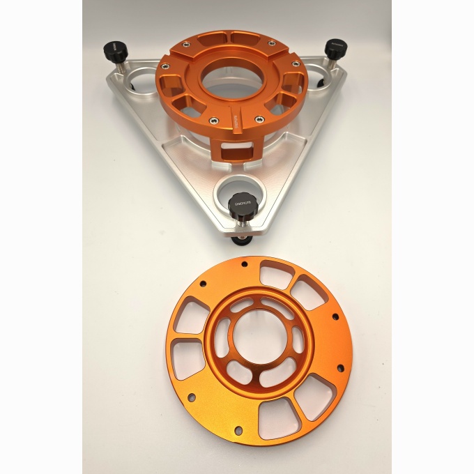 Burnt Orange and Clear Anodized Rat Hat/Mitchell Plate/Low Riser/150mm bowl/Levelling Feet - Image 5