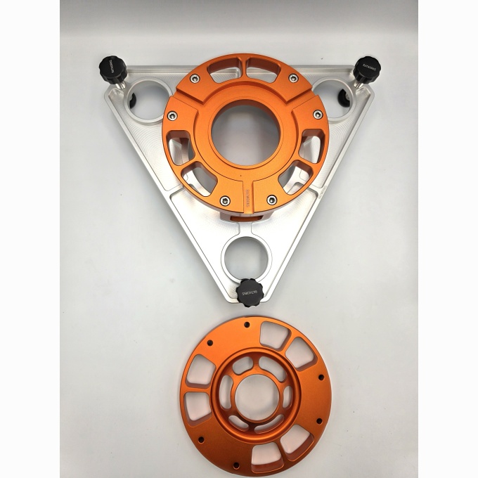 Burnt Orange and Clear Anodized Rat Hat/Mitchell Plate/Low Riser/150mm bowl/Levelling Feet - Image 3
