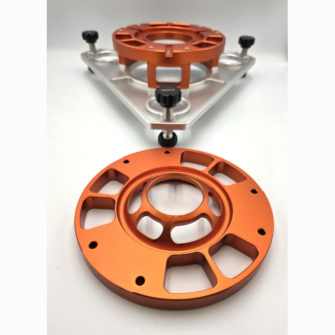 Burnt Orange and Clear Anodized Rat Hat/Mitchell Plate/Low Riser/150mm bowl/Levelling Feet - Image 2