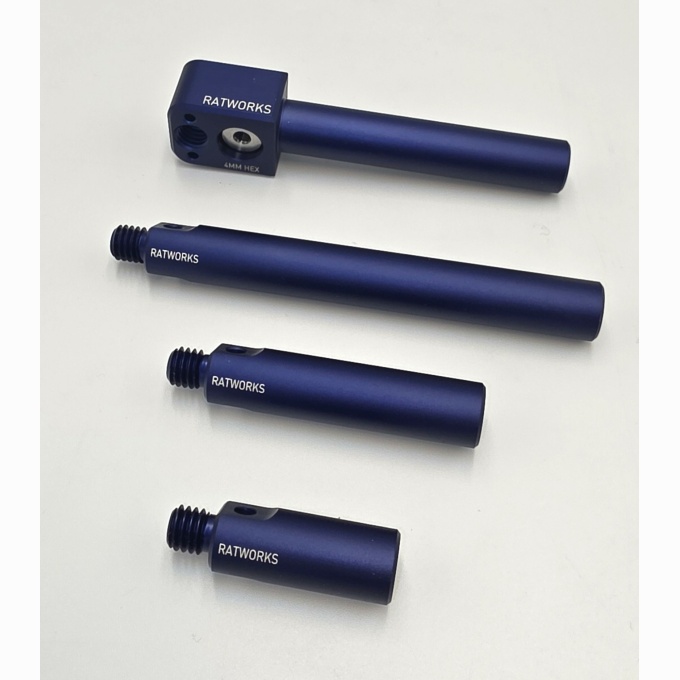 Dark Blue/Purple Anodized parts - various - Original 15mm Cube Bar, 4.5/2.5/1.5 15mm Screw-in Bars